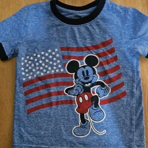 Disney Blue and Red Mickey Mouse Kids Tee